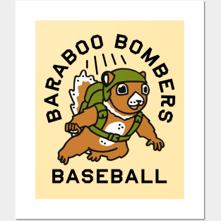 Baraboo Bombers Baseball (Light) Posters and Art